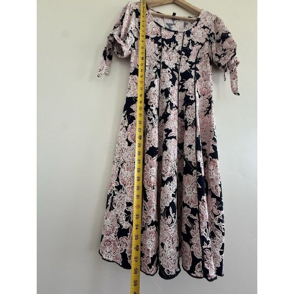 Ladies Sami & Jo short sleeve floral midi Size size Small pink black s - Picture 3 of 9